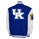 Kentucky Wildcats Fleece Royal and White Varsity Jacket