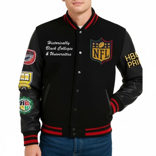 Khadarel Hodge HBCU Black Wool Varsity Jacket Khadarel Hodge HBCU Black Wool Varsity Jacket