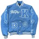 Kingsplay University Blue Varsity Jacket Kingsplay University Blue Varsity Jacket front view varsity jacket