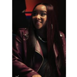 Kold X Windy Sh’Kia Maroon Leather Jacket