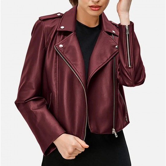 Kold X Windy Sh’Kia Maroon Leather Jacket Kold X Windy Sh’Kia Maroon Leather Jacket