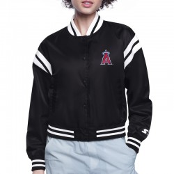 LA Angels Printed Logo Varsity Satin Jacket LA Angels Printed Logo Varsity Satin Jacket