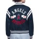 LA Angels Printed Logo Varsity Satin Jacket LA Angels Printed Logo Varsity Satin Jacket