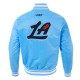 LA Clippers 2024/25 City Edition Chenille Blue Satin Jacket LA Clippers 2024/25 City Edition Chenille Blue Satin Jacket