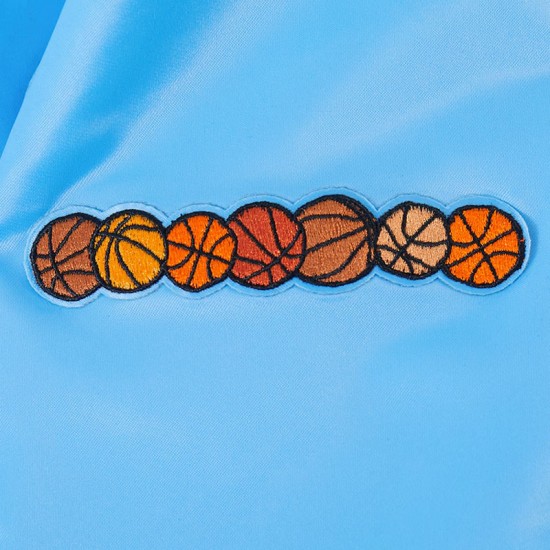LA Clippers 2024/25 City Edition Chenille Blue Satin Jacket LA Clippers 2024/25 City Edition Chenille Blue Satin Jacket