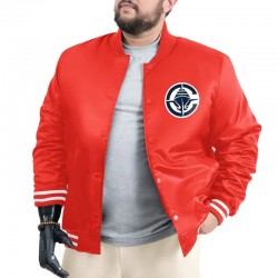 LA Clippers Adaptive Bold Logo Varsity Satin Jacket