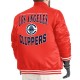 LA Clippers Adaptive Bold Logo Varsity Satin Jacket