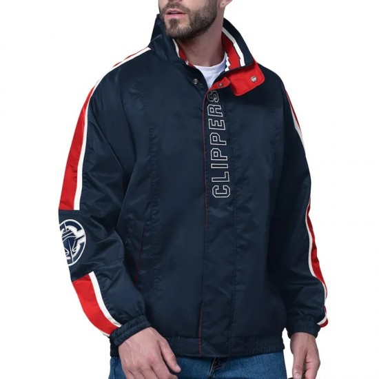 LA Clippers Freestyle Navy Lightweight Full-Zip Jacket