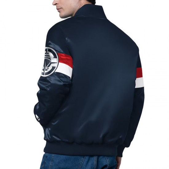 LA Clippers Triple Option Varsity Satin Jacket LA Clippers Triple Option Varsity Satin Jacket