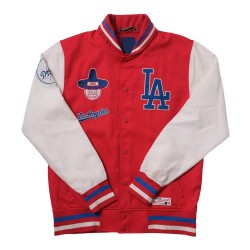 LA Dodgers 1959 Red and White Varsity Jacket LA Dodgers 1959 Red and White Varsity Jacket