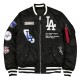 LA Dodgers Full-Zip Bomber Satin Jacket LA Dodgers Full-Zip Bomber Satin Jacket