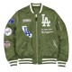 LA Dodgers Full-Zip Bomber Satin Jacket LA Dodgers Full-Zip Bomber Satin Jacket