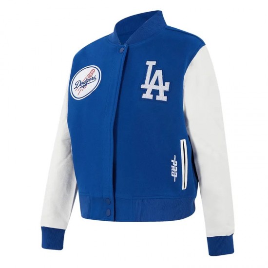 LA Dodgers Game Day Classics Royal Varsity Wool/Leather Jacket