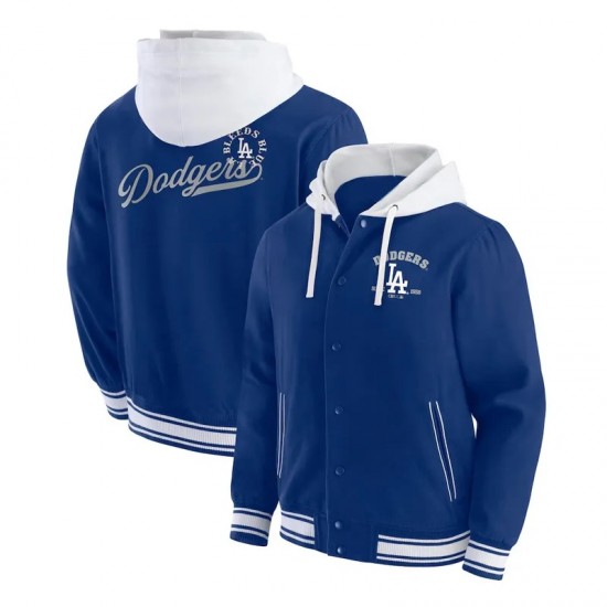 LA Dodgers Royal Cotton Hooded Jacket LA Dodgers Royal Cotton Hooded Jacket