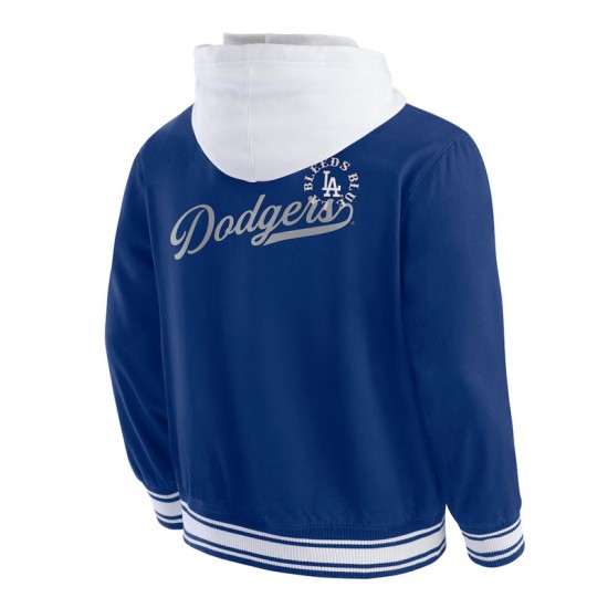 LA Dodgers Royal Cotton Hooded Jacket LA Dodgers Royal Cotton Hooded Jacket