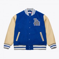 LA Dodgers Team Traditions Varsity Wool/Leather Jacket