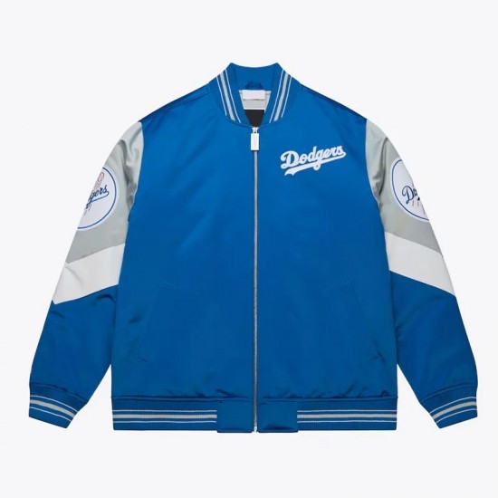 LA Dodgers Throw It Back Heavyweight Satin Jacket LA Dodgers Throw It Back Heavyweight Satin Jacket