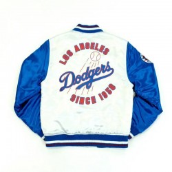 LA Dodgers White and Blue Jacket  LA Dodgers White and Blue Jacket