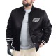 LA Kings Adaptive Bold Logo Varsity Satin Jacket LA Kings Adaptive Bold Logo Varsity Satin Jacket