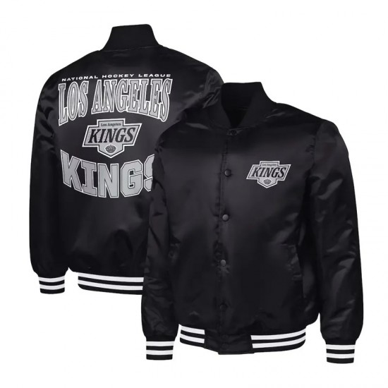 LA Kings Adaptive Bold Logo Varsity Satin Jacket