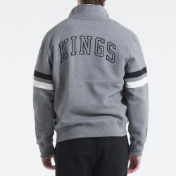 LA Kings Heather Gray Striped Fleece Jacket LA Kings Heather Gray Striped Fleece Jacket