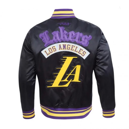 LA Lakers Best of Classic Rib Satin Jacket LA Lakers Best of Classic Rib Satin Jacket