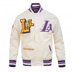 LA Lakers Best of Classic Rib Satin Jacket LA Lakers Best of Classic Rib Satin Jacket