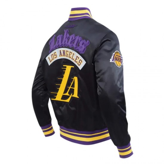 LA Lakers Best of Classic Rib Satin Jacket LA Lakers Best of Classic Rib Satin Jacket