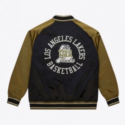 LA Lakers Black/Olive Satin Double Clutch Jacket LA Lakers Black/Olive Satin Double Clutch Jacket