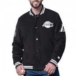 LA Lakers Blackout Corduroy Varsity Jacket