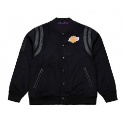 LA Lakers Nights Walk The Tunnel Black Varsity Jacket