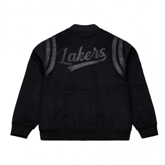 LA Lakers Nights Walk The Tunnel Black Varsity Jacket LA Lakers Nights Walk The Tunnel Black Varsity Jacket