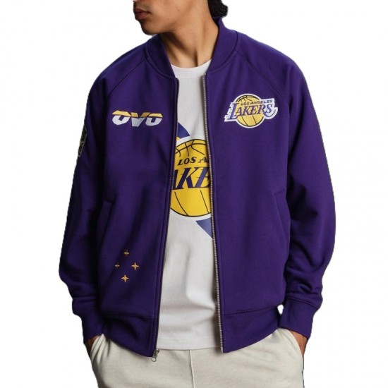 LA Lakers Purple Fleece Jacket – Owl Edition