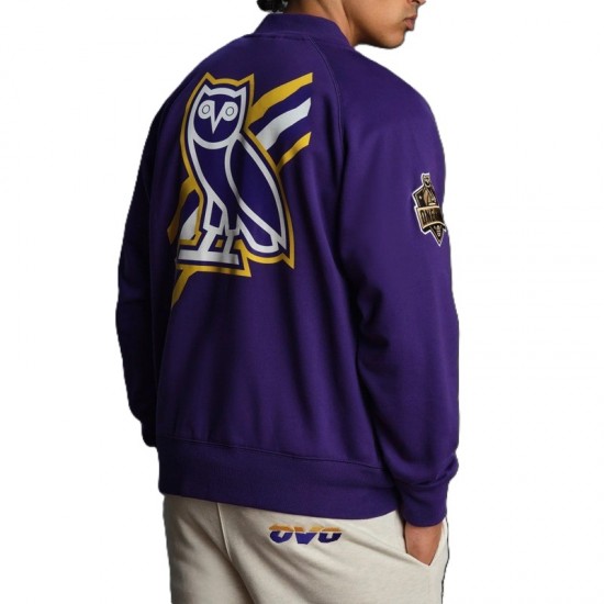 LA Lakers Purple Fleece Jacket – Owl Edition