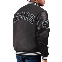 LA Rams First Rounder Black Varsity Jacket LA Rams First Rounder Black Varsity Jacket