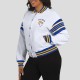 LA Rams Snap Front White Fleece Jacket