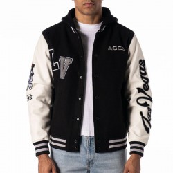 Las Vegas Aces Black Varsity Jacket with Hood