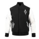 Las Vegas Aces Classic Chenille Black and White Varsity Jacket Las Vegas Aces Classic Chenille Black and White Varsity Jacket