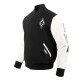 Las Vegas Aces Classic Chenille Black and White Varsity Jacket Las Vegas Aces Classic Chenille Black and White Varsity Jacket