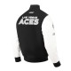 Las Vegas Aces Classic Chenille Black and White Varsity Jacket Las Vegas Aces Classic Chenille Black and White Varsity Jacket
