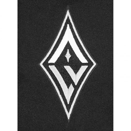 Las Vegas Aces Classic Chenille Black and White Varsity Jacket Las Vegas Aces Classic Chenille Black and White Varsity Jacket