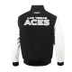 Las Vegas Aces Classic Chenille Black and White Varsity Jacket Las Vegas Aces Classic Chenille Black and White Varsity Jacket