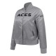 Las Vegas Aces Grey Satin Jacket Las Vegas Aces Grey Satin Jacket