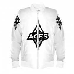 Las Vegas Aces White Bomber Satin Jacket