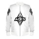 Las Vegas Aces White Bomber Satin Jacket Las Vegas Aces White Bomber Satin Jacket