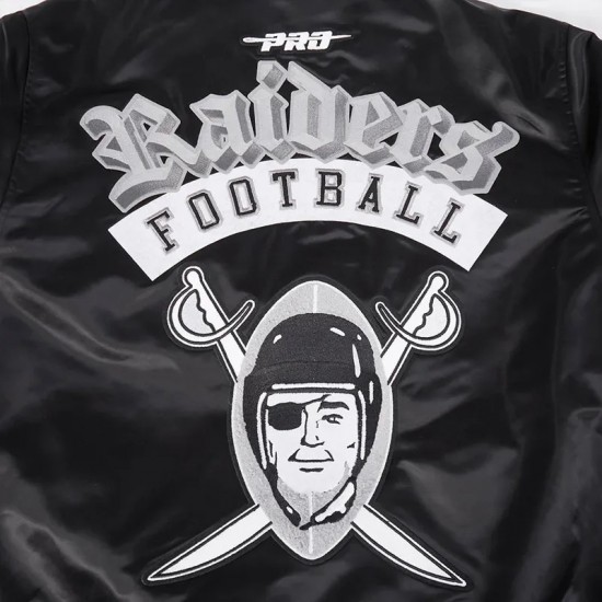 Las Vegas Raiders Best of Classic Rib Satin Jacket