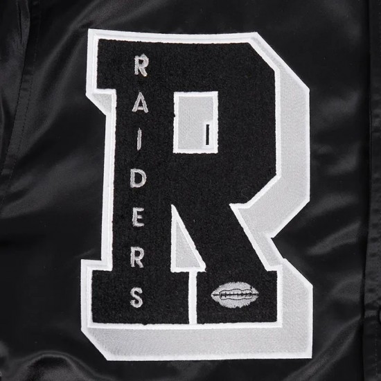 Las Vegas Raiders Best of Classic Rib Satin Jacket Las Vegas Raiders Best of Classic Rib Satin Jacket