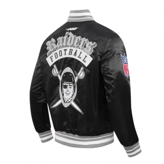 Las Vegas Raiders Best of Classic Rib Satin Jacket Las Vegas Raiders Best of Classic Rib Satin Jacket