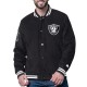 Las Vegas Raiders Blackout Corduroy Varsity Jacket