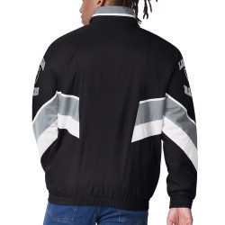 Las Vegas Raiders Captain Black Varsity Satin Jacket